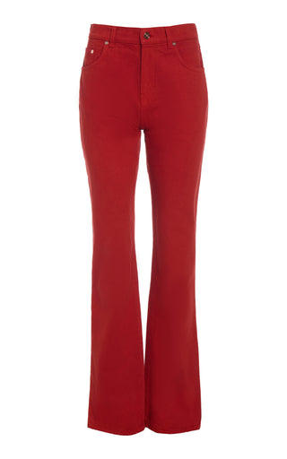 Antelope Orange Rey Straight-Leg Jeans in Recycled Cotton Denim - Front View | Gabriela Hearst