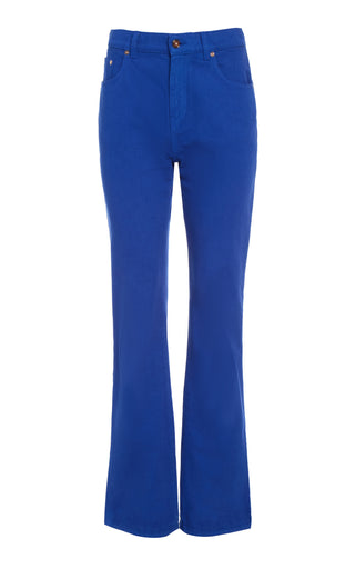 Cobalt Blue Rey Straight-Leg Denim Jeans - Front View | Gabriela Hearst