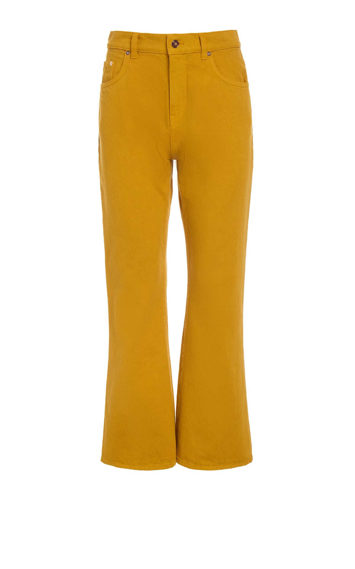 Ezra Bootcut Cropped Jean in Golden Birch Recycled Cotton Denim