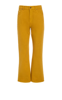 Ezra Bootcut Cropped Jean in Golden Birch Recycled Cotton Denim