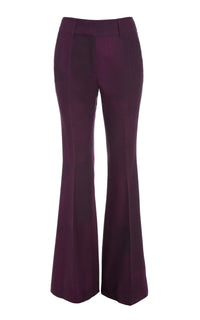 Rhein Flare Pant in Bordeaux Virgin Wool