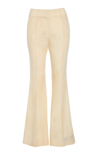 Ivory Virgin Wool Rhein Flare Pants - Flat Lay | Gabriela Hearst