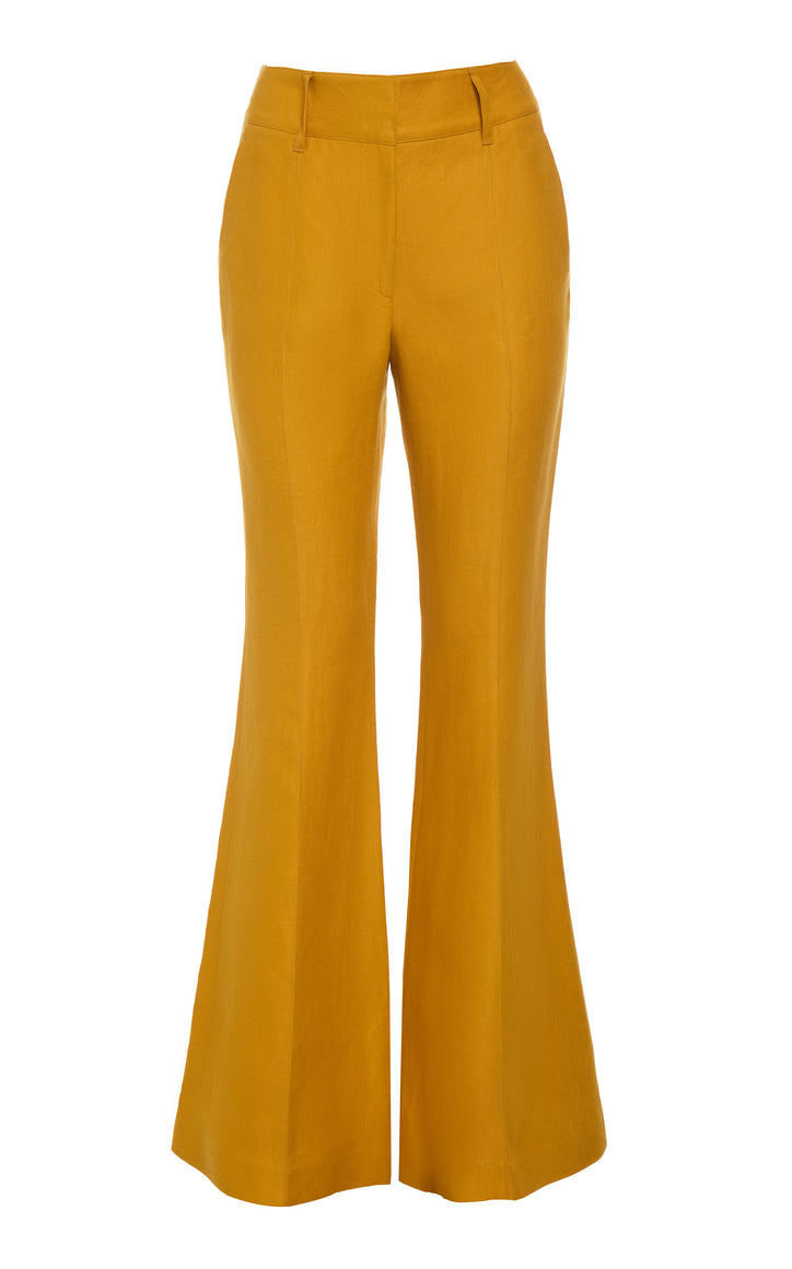 Rhein Flare Pant in Golden Birch Linen Twill