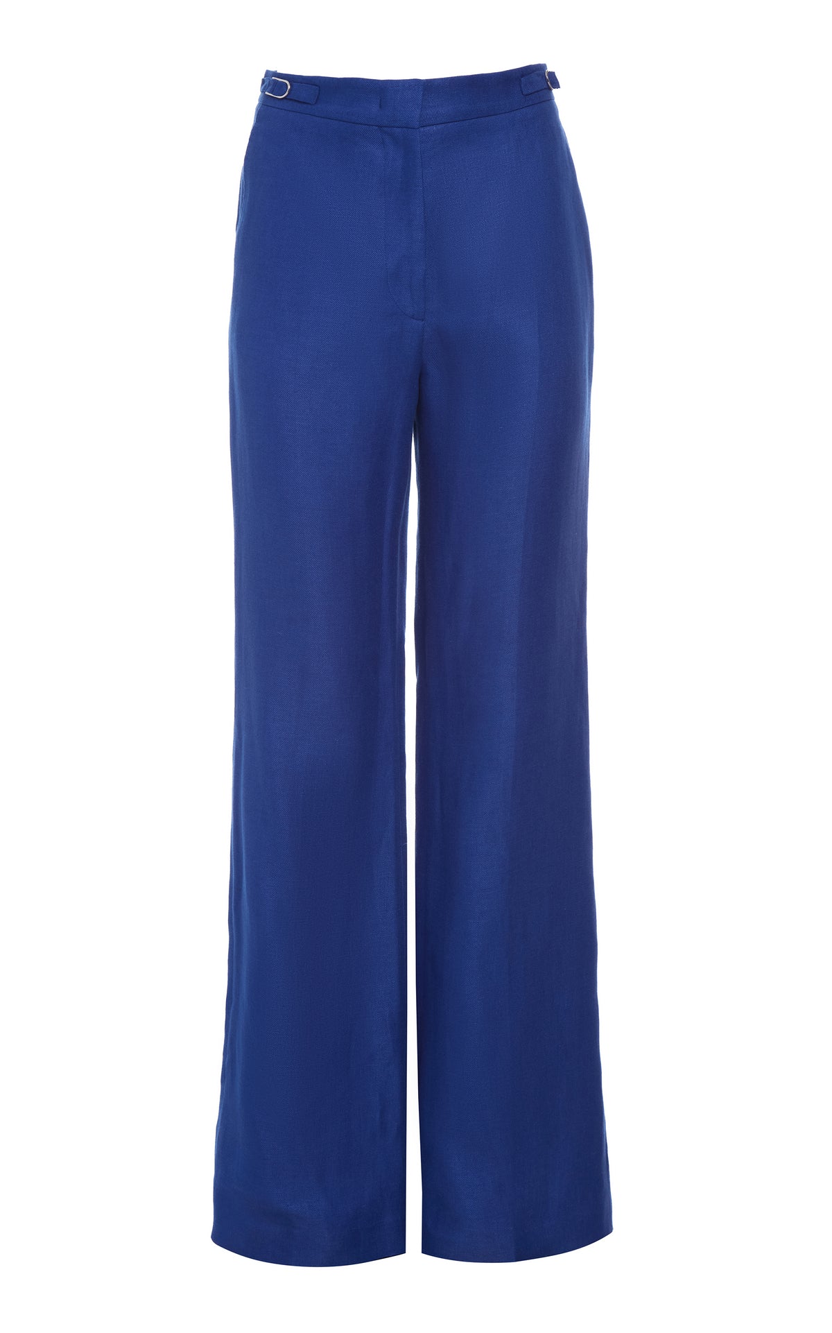 Vesta Flare Pant in Cobalt Linen Twill