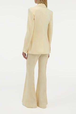 Ivory Wool Leiva Blazer - Back View On Model | Gabriela Hearst