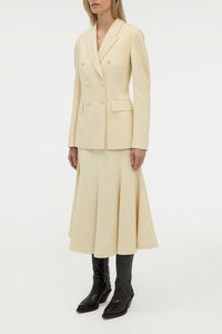Sedna Blazer in Ivory Silk Tweed