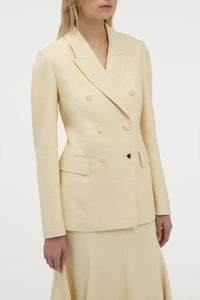 Sedna Blazer in Ivory Silk Tweed
