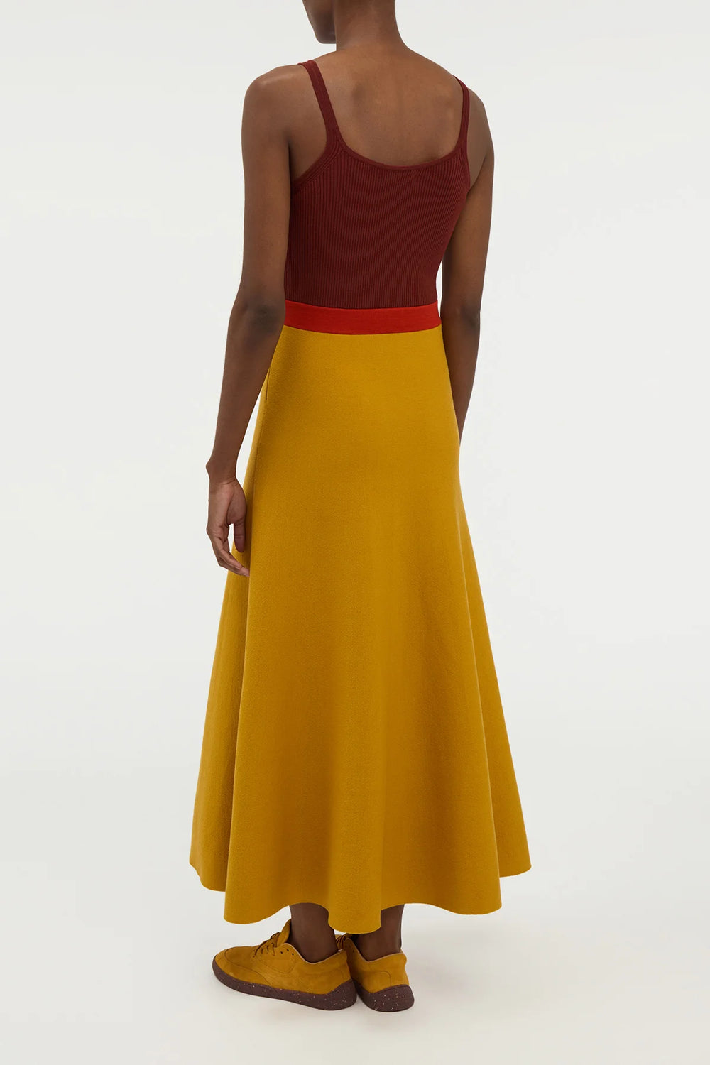 Flaminius Knit Midi Dress in Golden Birch Merino Wool