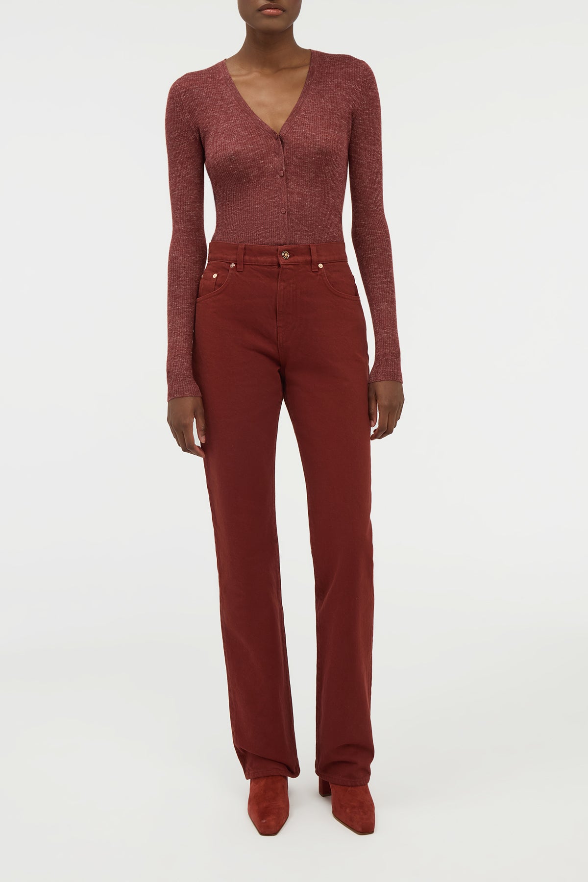 Willa Bootcut Jean in Burnt Sienna Recycled Cotton Denim