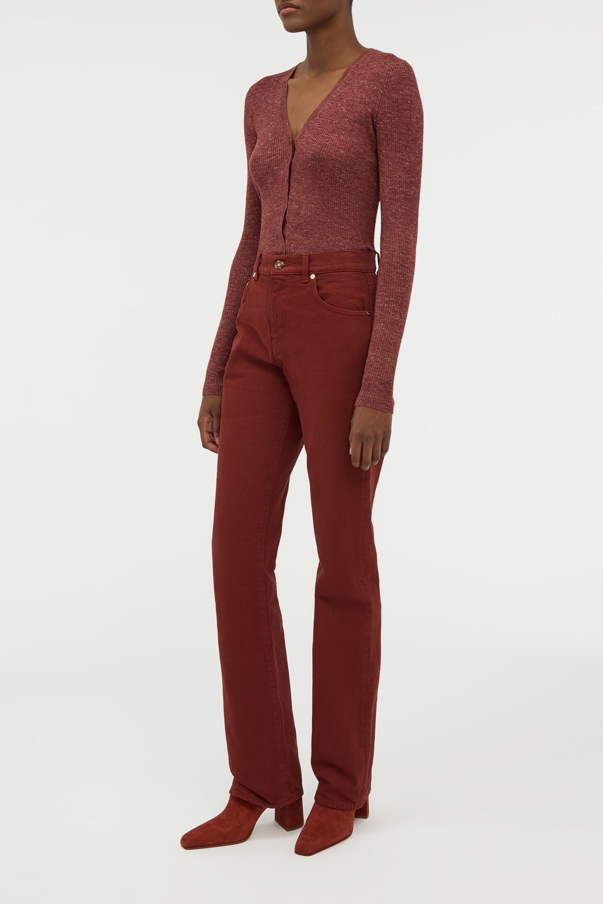 Willa Bootcut Jean in Burnt Sienna Recycled Cotton Denim