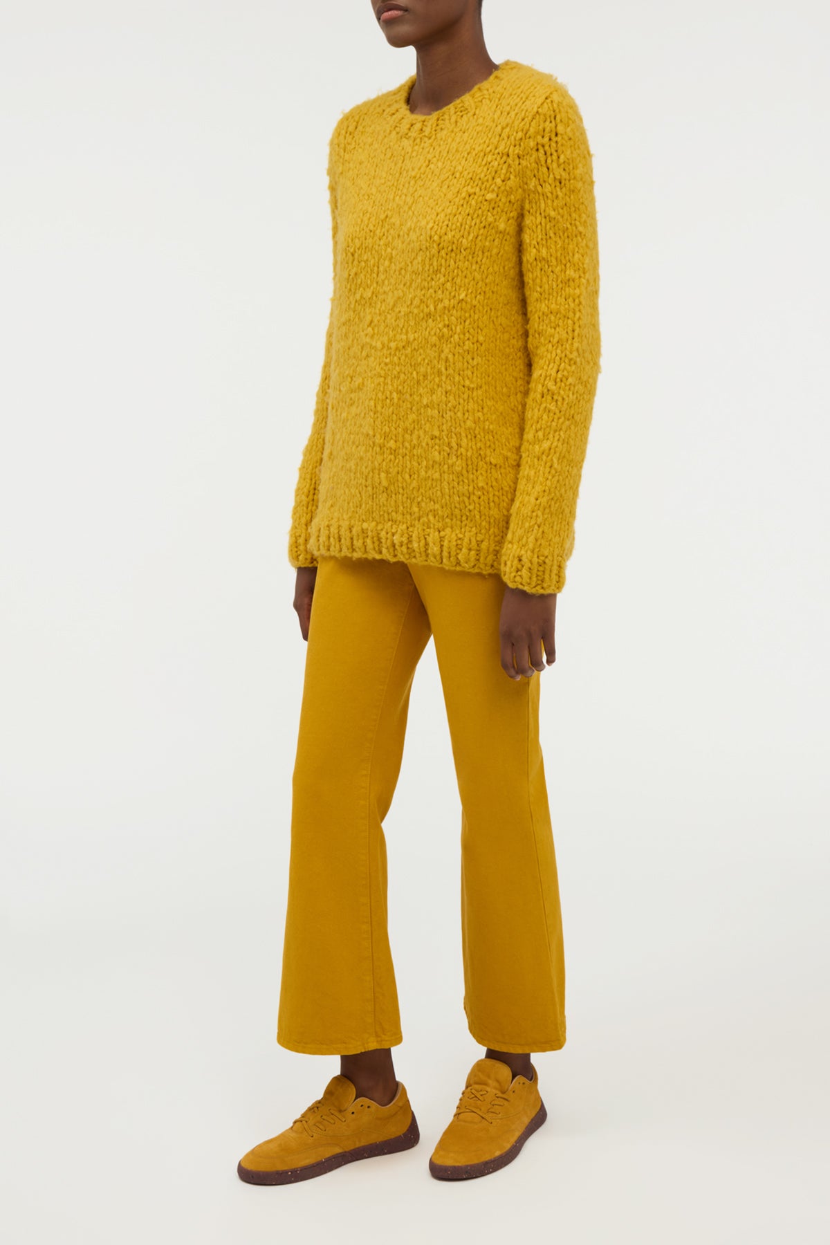 Lawrence Knit Sweater in Golden Birch Welfat Cashmere – Gabriela