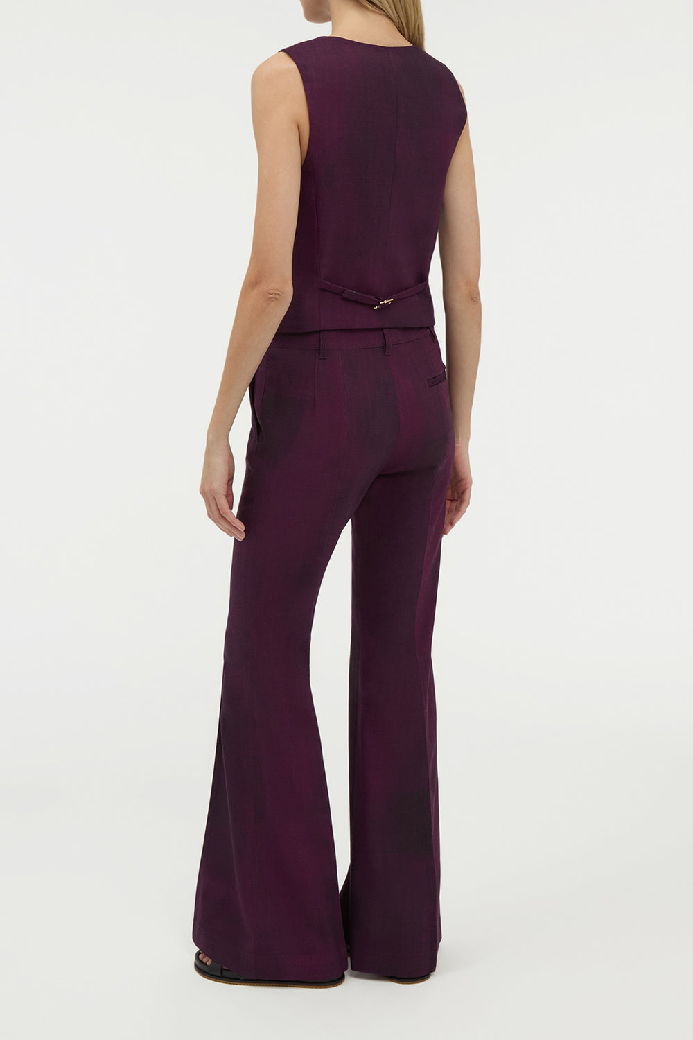 Rhein Flare Pant in Bordeaux Virgin Wool