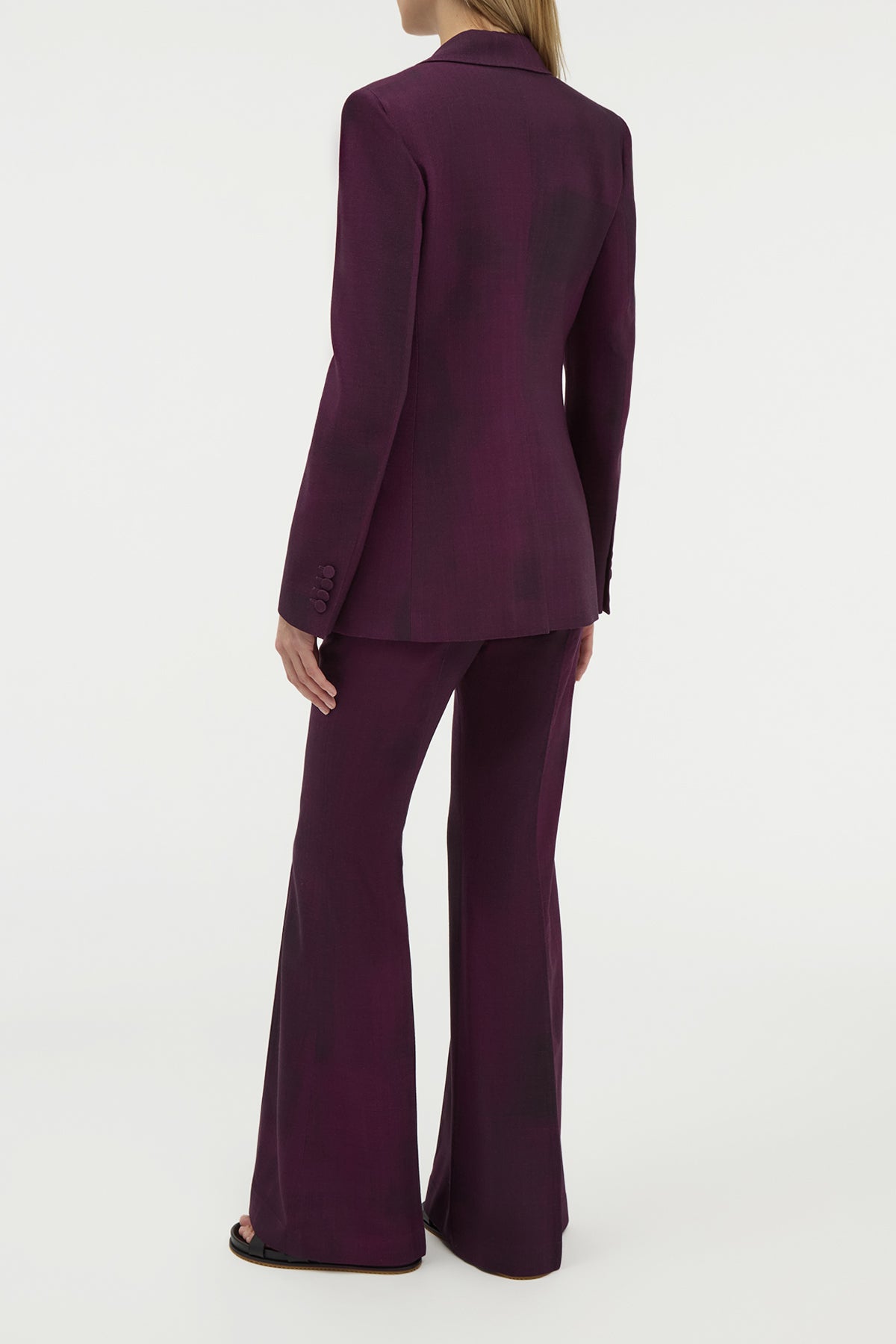 Leiva Blazer in Bordeaux Virgin Wool