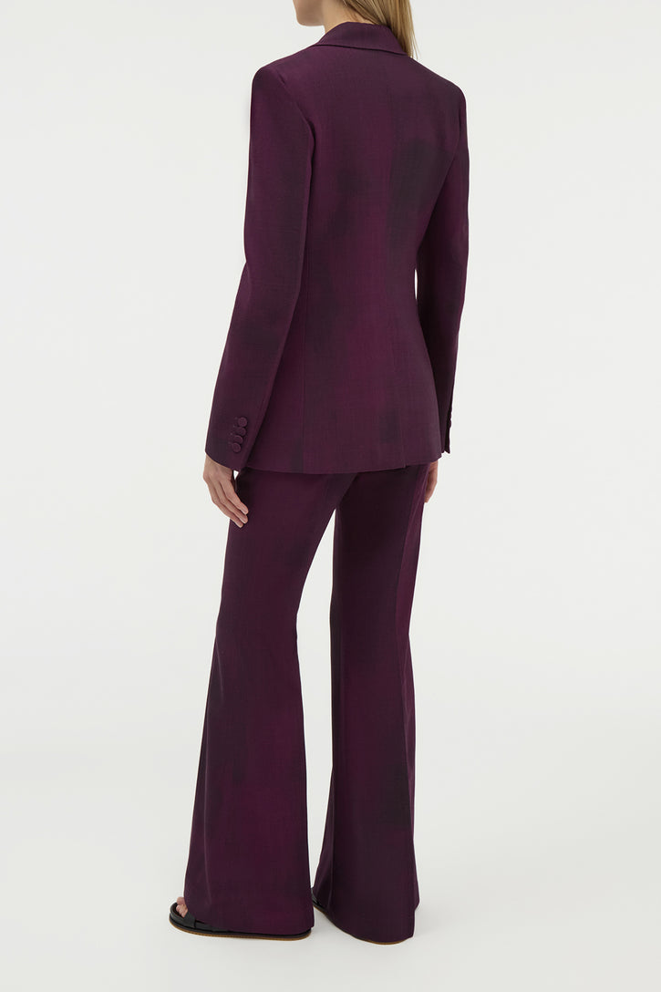 Leiva Blazer in Bordeaux Virgin Wool