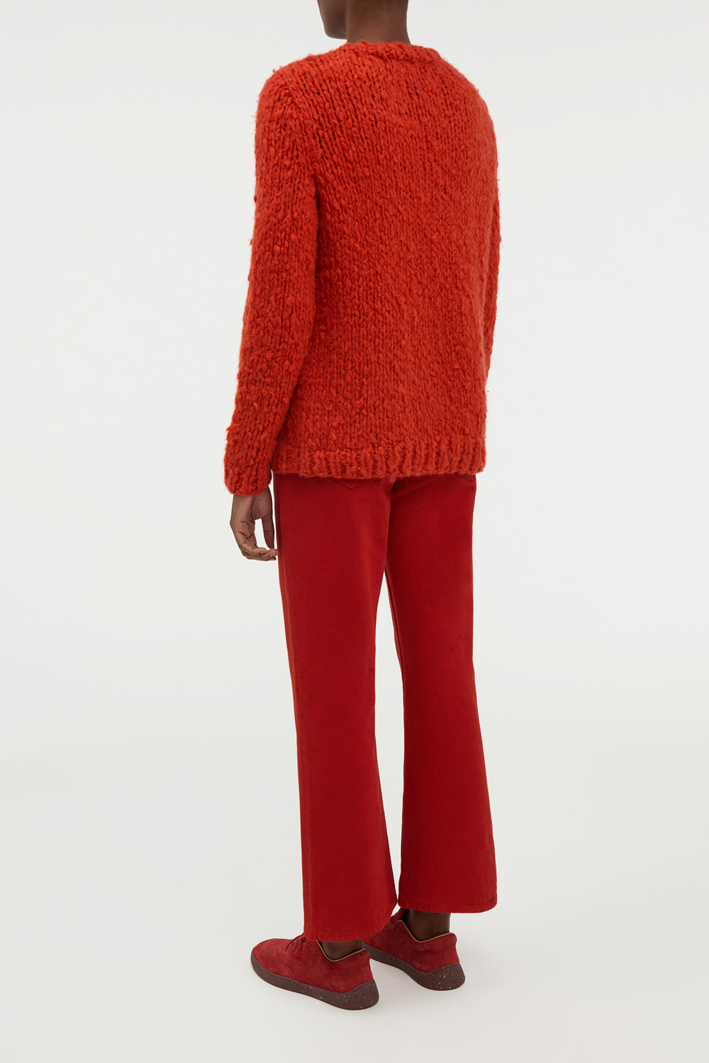 Lawrence Knit Sweater in Antelope Orange Welfat Cashmere