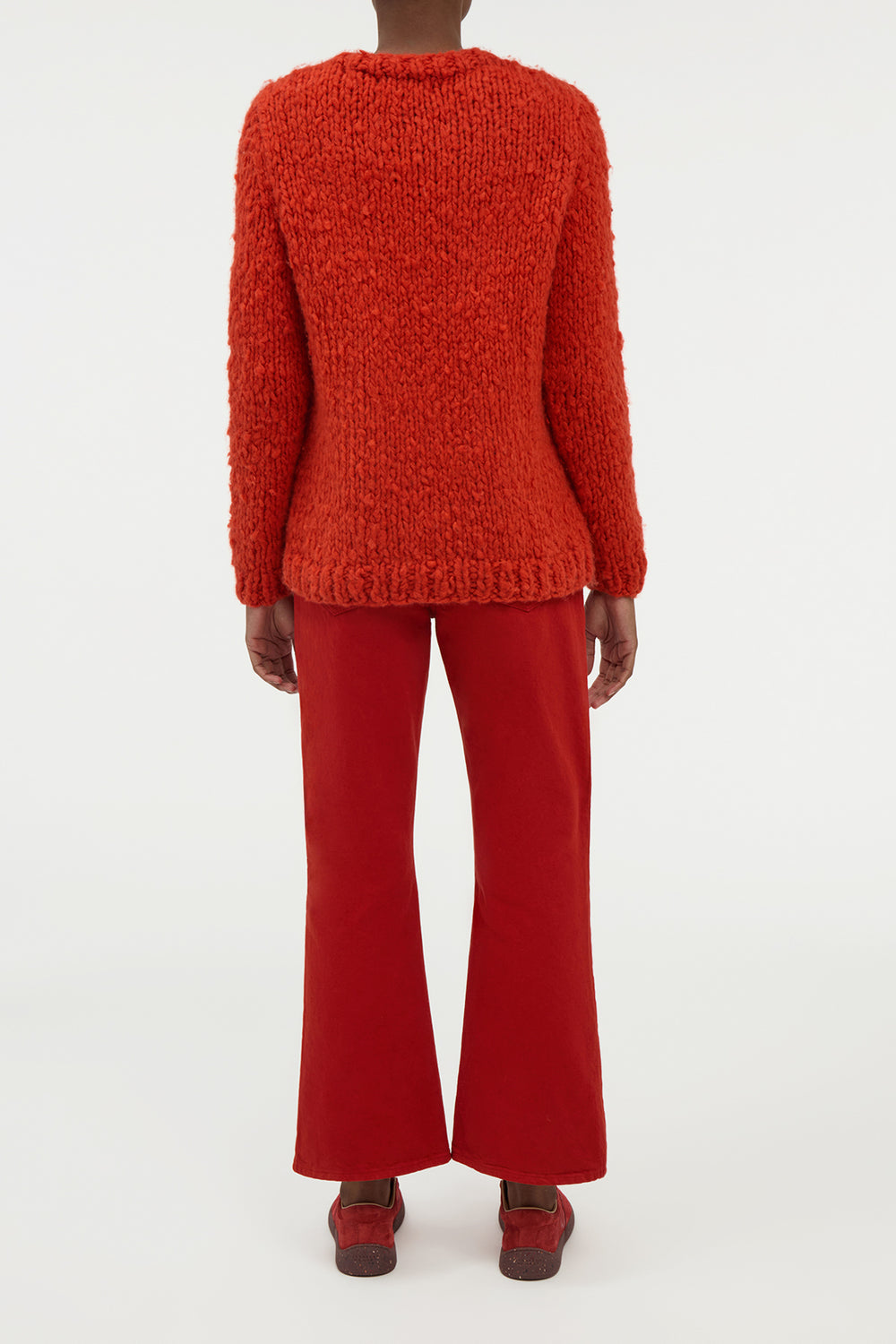 Lawrence Knit Sweater in Antelope Orange Welfat Cashmere