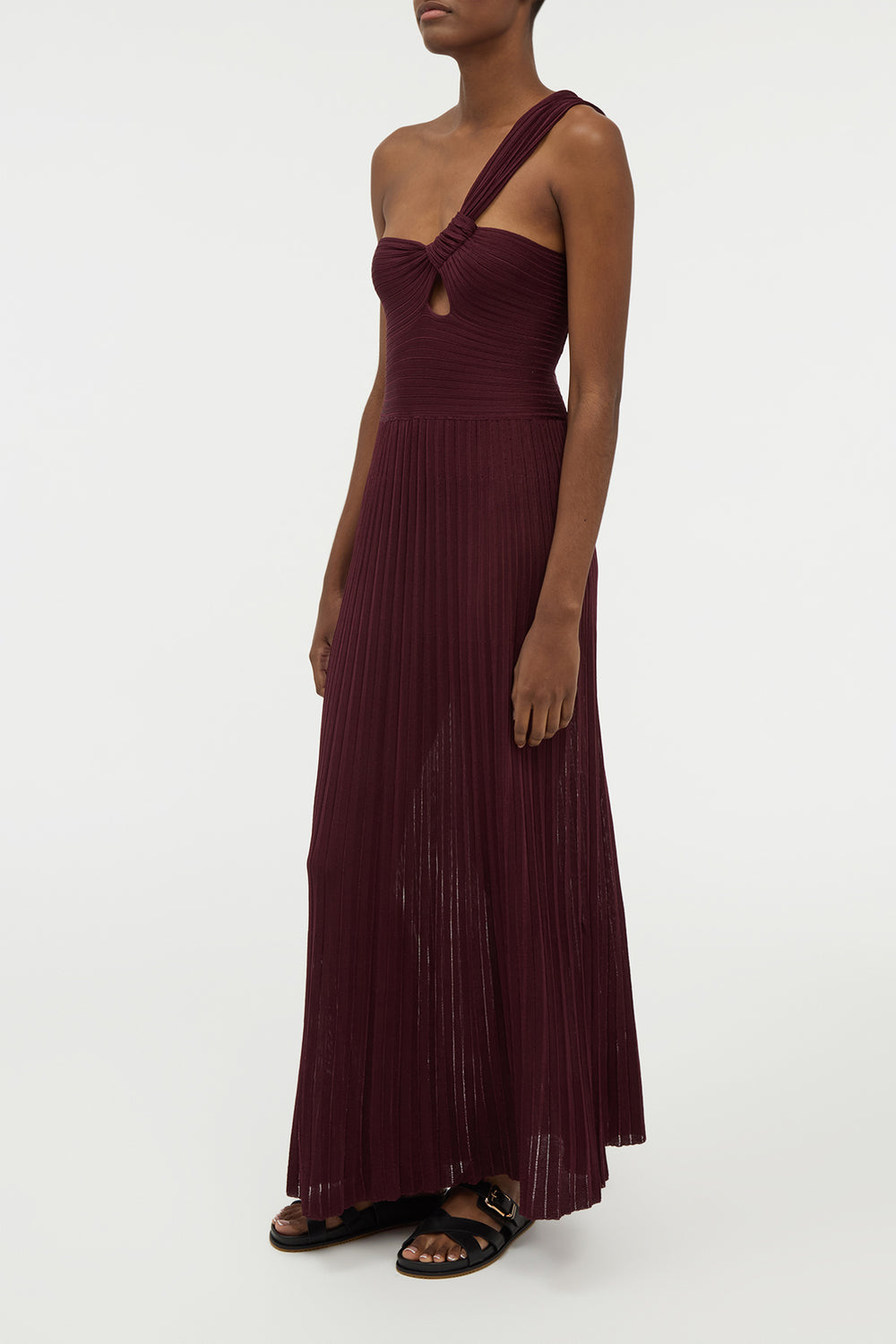 Altura Knit Maxi Dress in Bordeaux Silk
