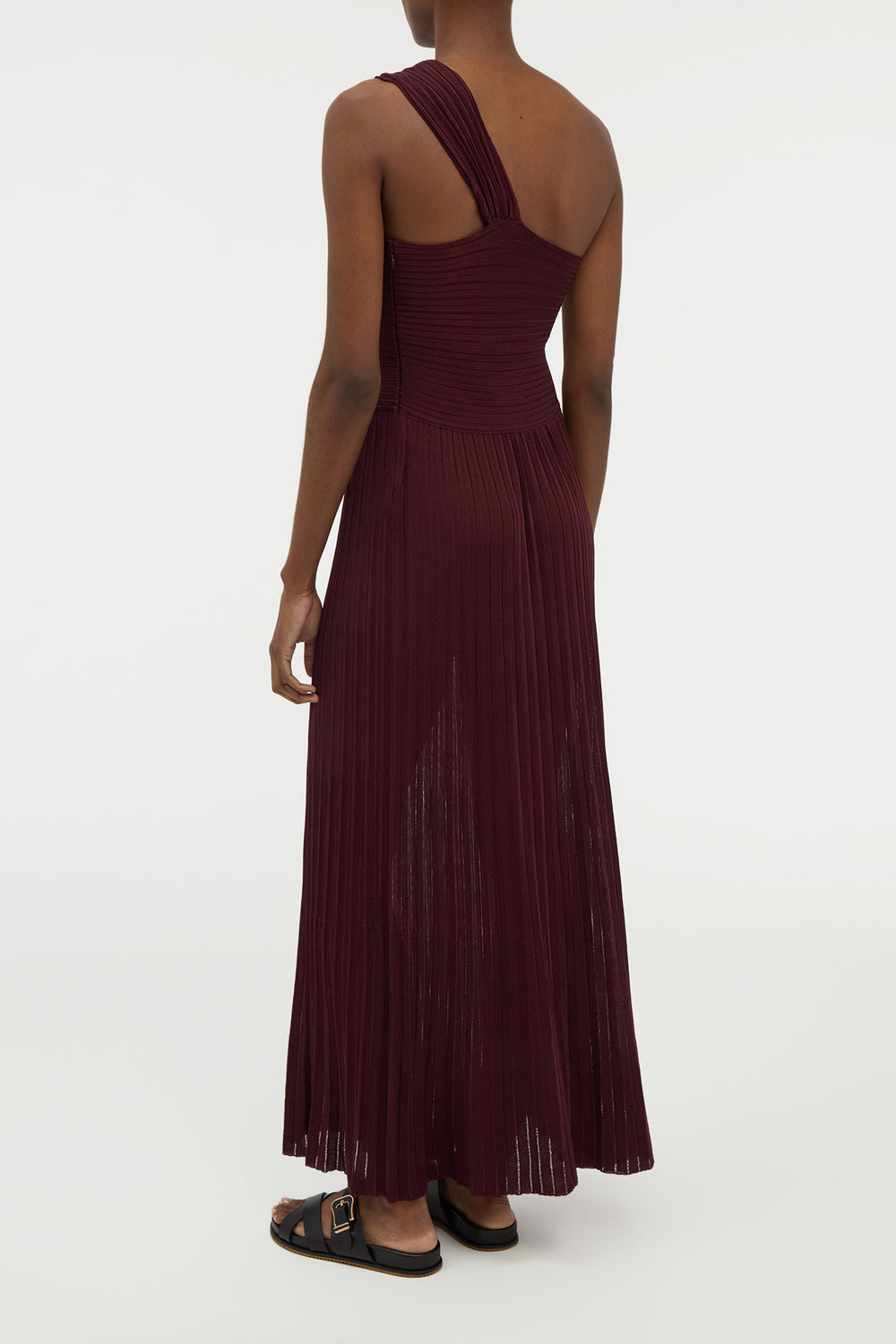 Altura Knit Maxi Dress in Bordeaux Silk