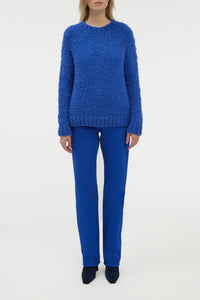 Lawrence Knit Sweater in Cobalt Welfat Cashmere