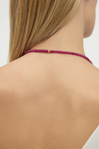 Beaded Necklace in Ruby (Large Beads)