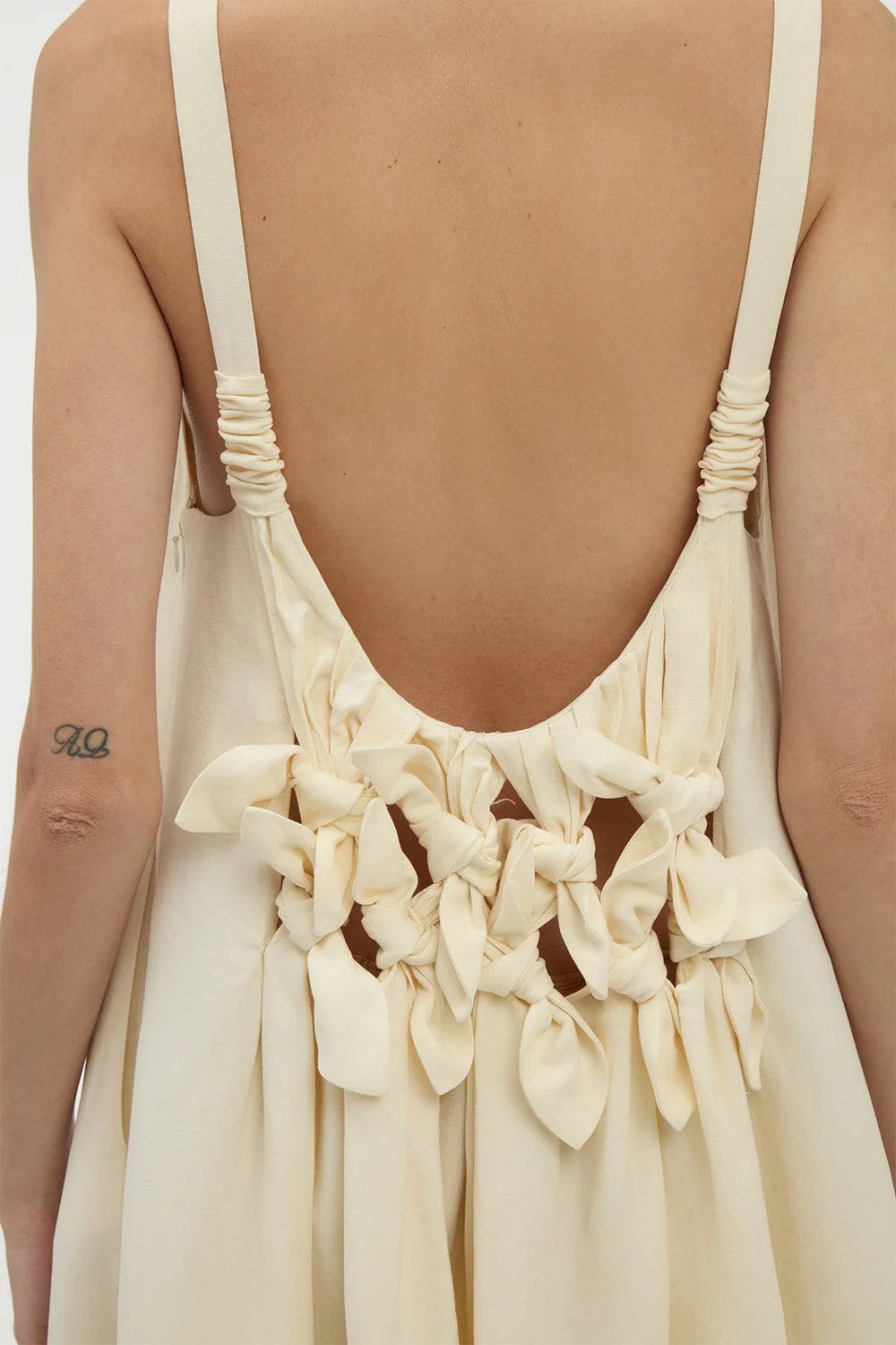 Aras Maxi Dress in Ivory Linen Silk