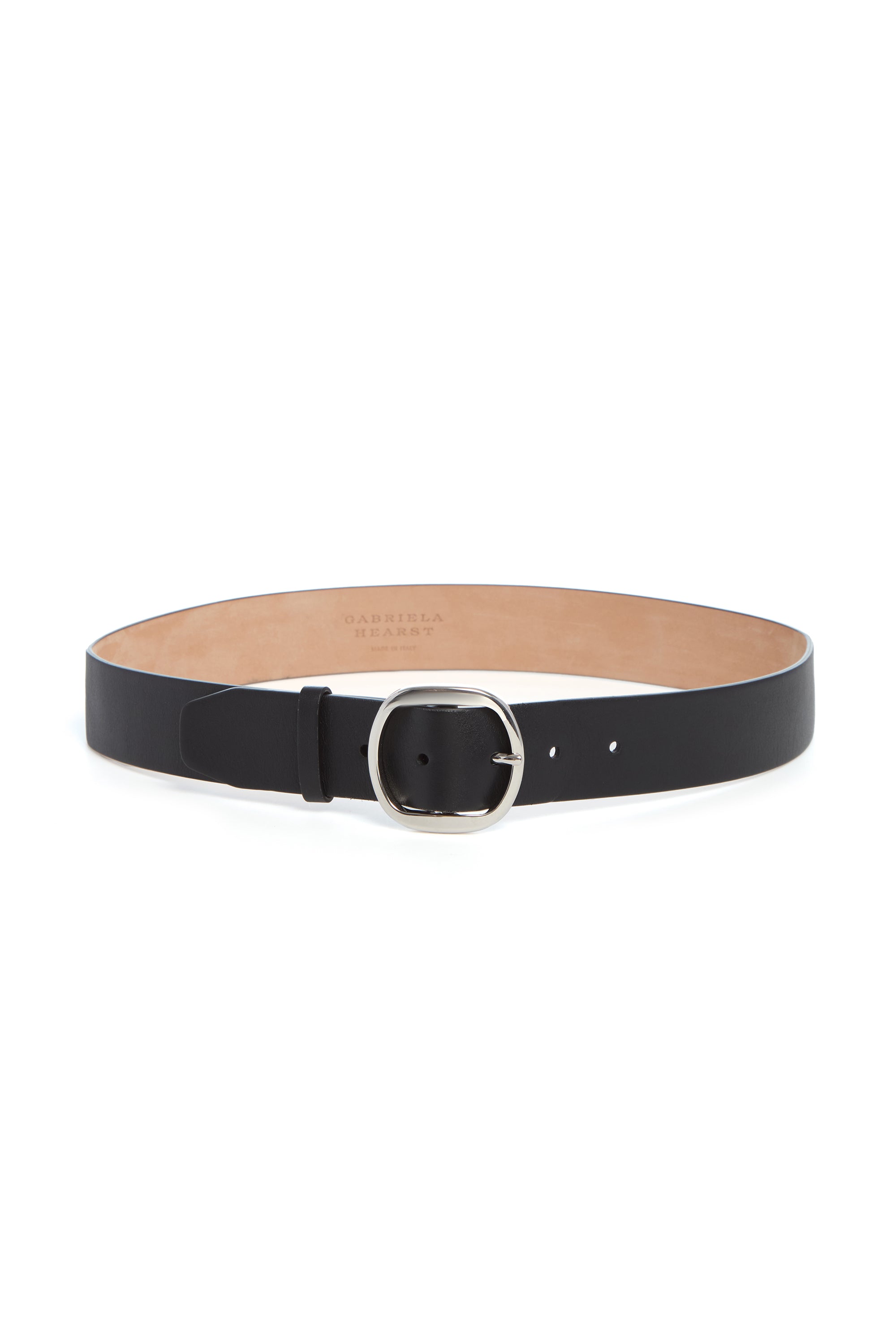 Elster Buckle Belt in Black Leather – Gabriela Hearst display picture 1