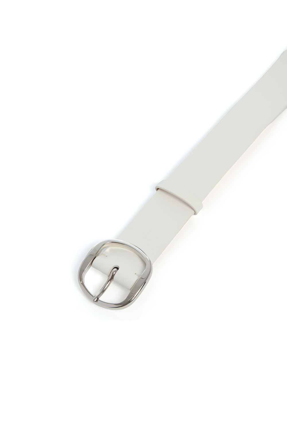 Elster Buckle Belt in Ivory Leather