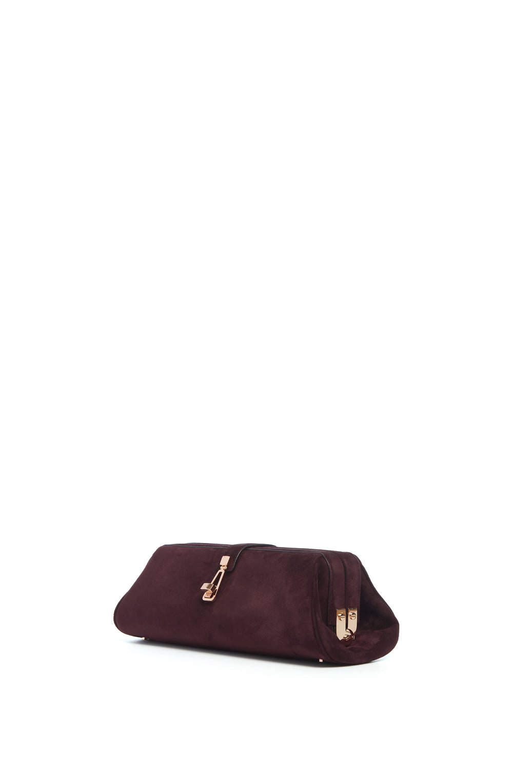 Paola Clutch in Bordeaux Suede