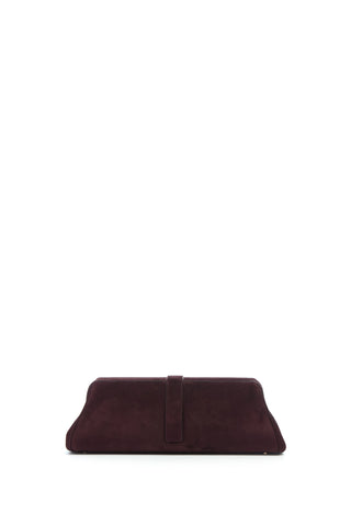 Paola Clutch in Bordeaux Suede