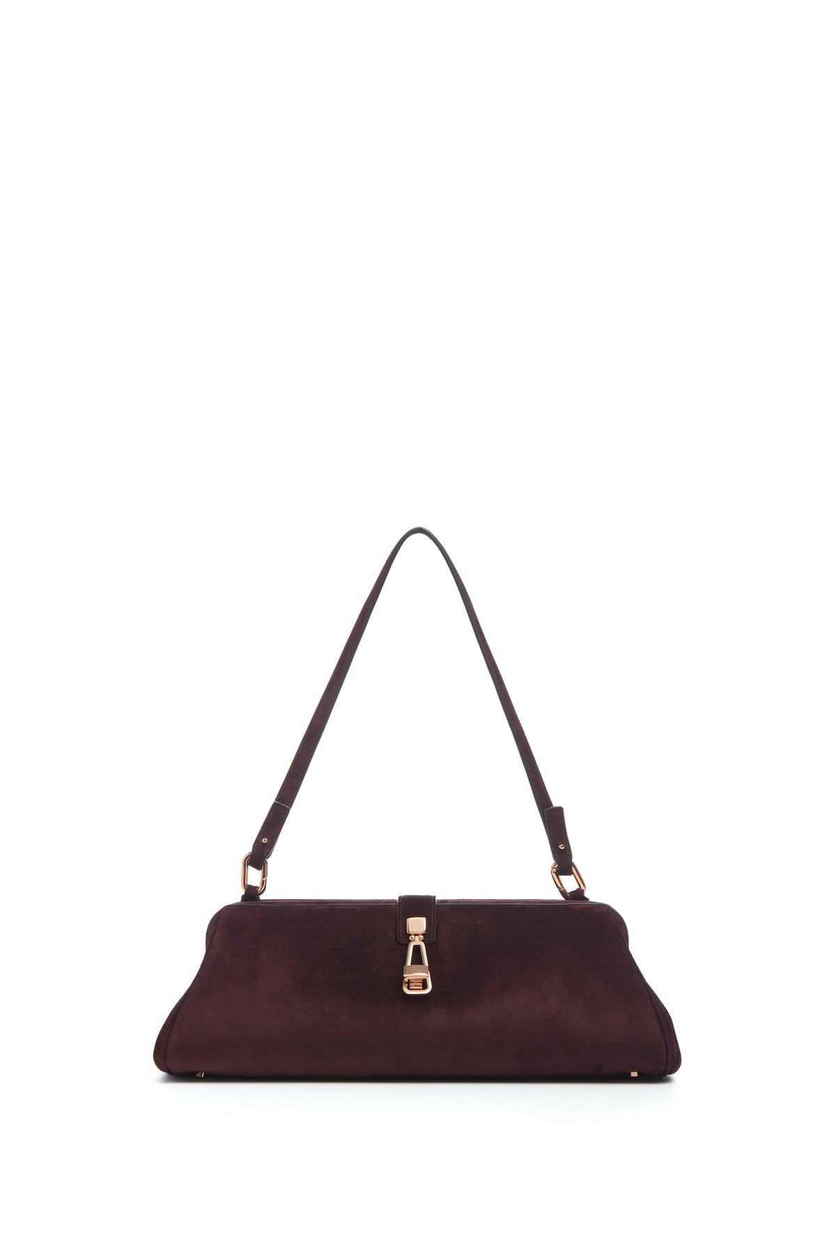Paola Clutch in Bordeaux Suede