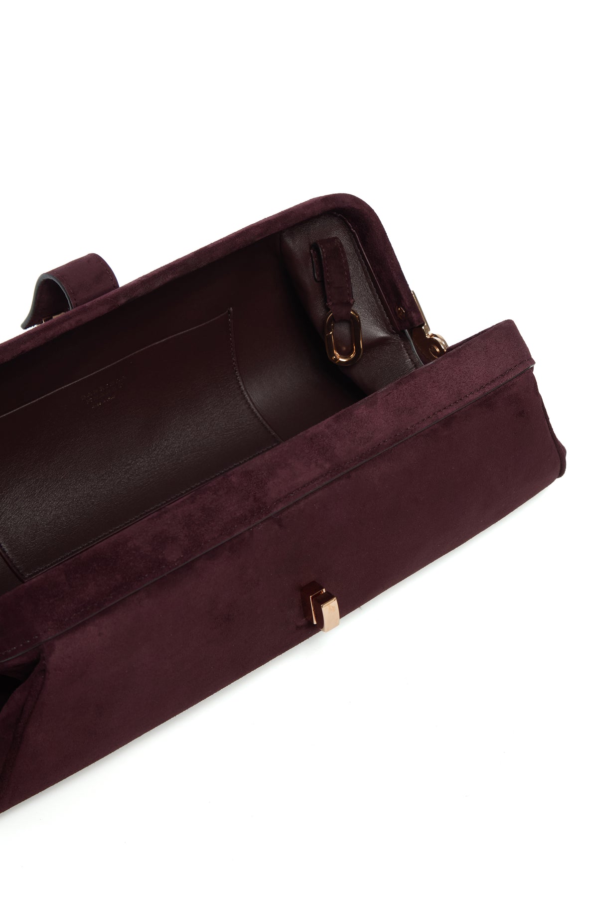 Paola Clutch in Bordeaux Suede