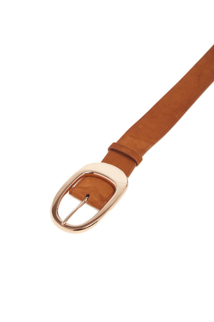 Lozewce Belt in Cognac Suede