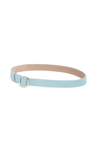 Thin Elster Belt in Light Blue Suede
