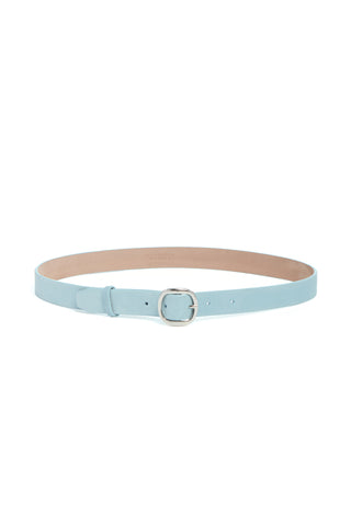 Thin Elster Belt in Light Blue Suede