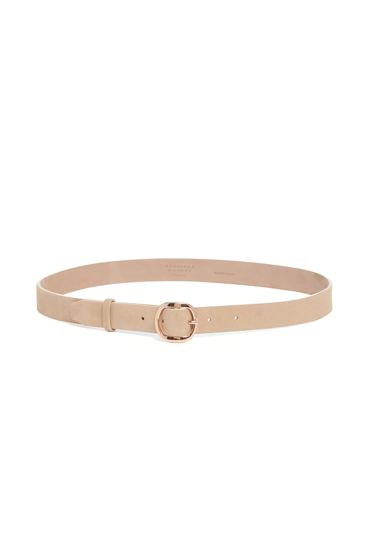 Thin Elster Belt in Light Beige Suede