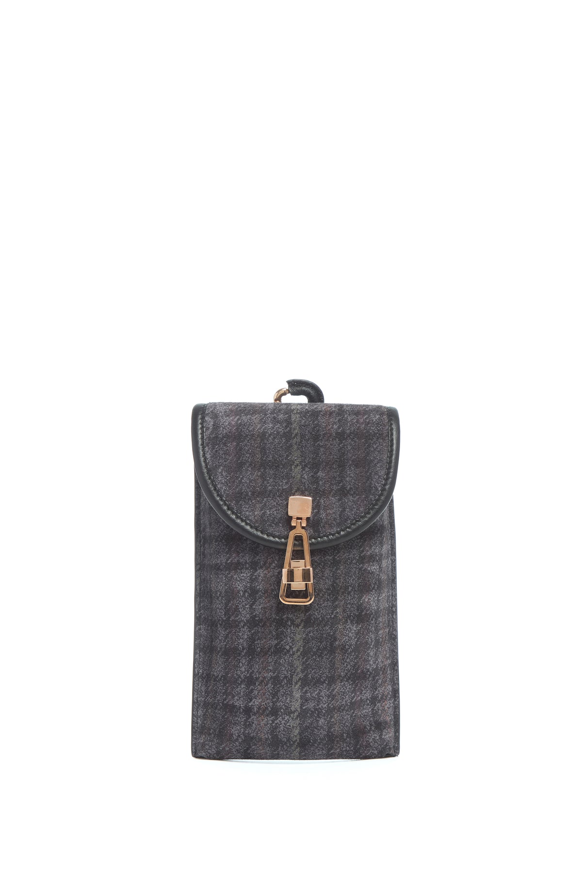 Sunglass Pouch In Charcoal Multi Leather