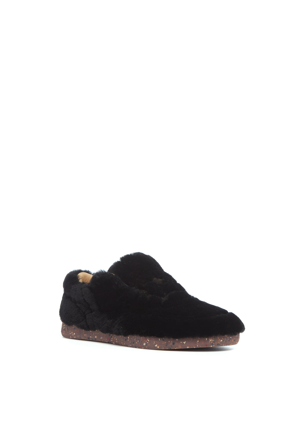 Ohio Sneakers in Black Shearling