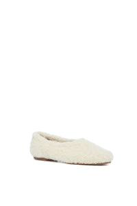 Emperor Flat in Ivory Silk Cashmere Boucle