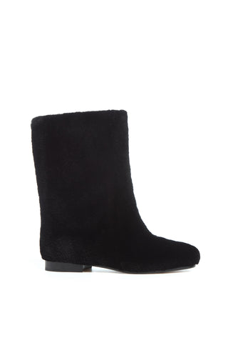 Tina Ankle Boot in Black Shearling