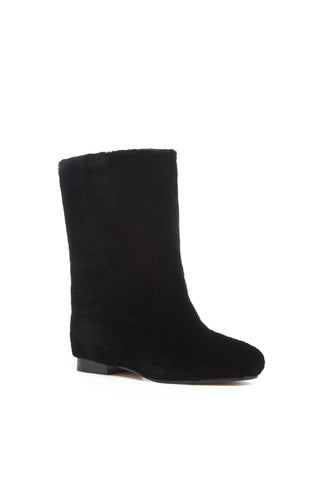 Tina Ankle Boot in Black Shearling