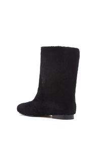 Tina Fur Boot in Black Shearling