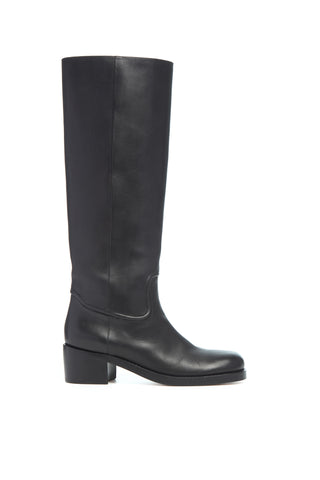 Marion Tall Boot in Black Leather