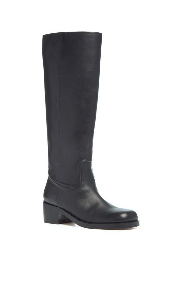 Marion Tall Boot in Black Leather