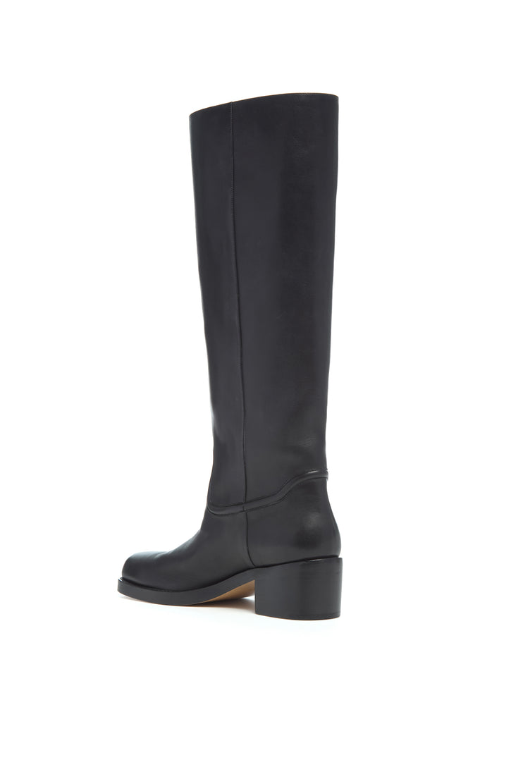 Marion Tall Boot in Black Leather