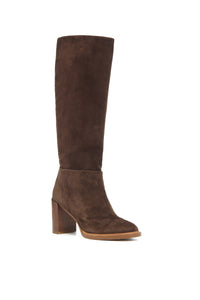 Bocca Knee-high Boot in Dark Chocolate Suede