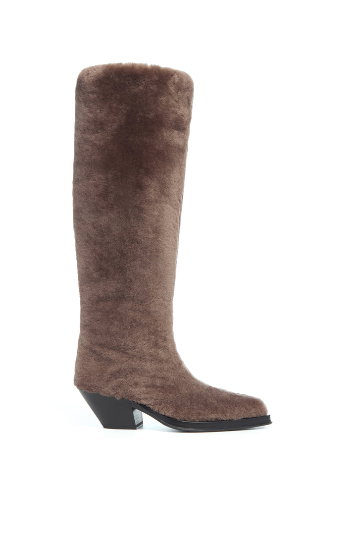 Waite Tall Boot in Mocha Shearling