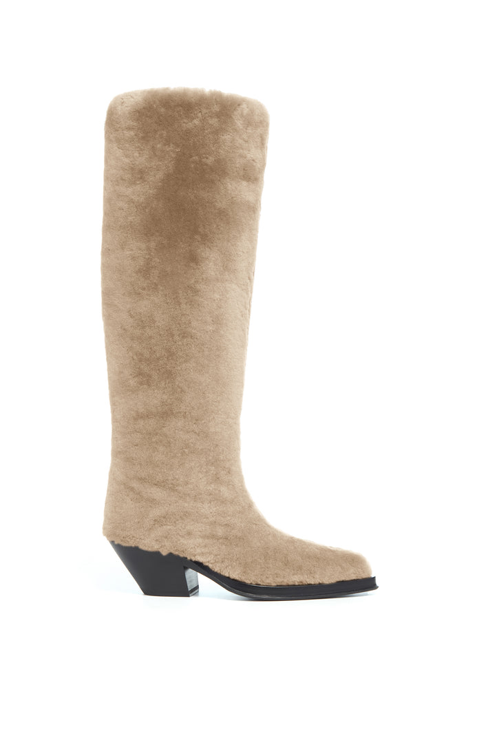 Waite Tall Boot in Champagne Shearling