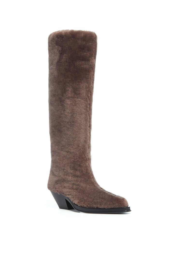 Waite Tall Boot in Mocha Shearling