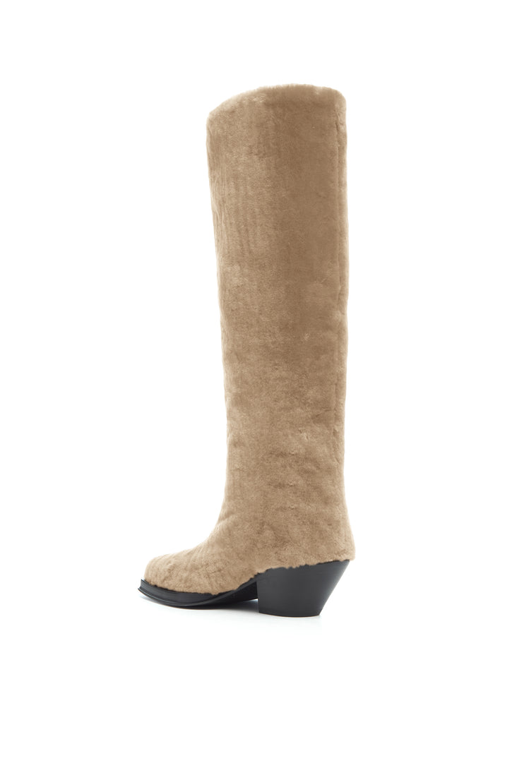 Waite Tall Boot in Champagne Shearling