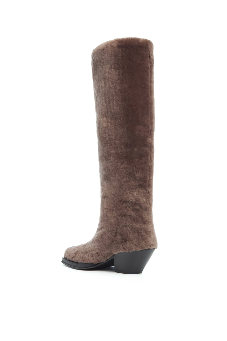 Waite Tall Boot in Mocha Shearling